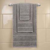 Napa Zero Twist Cotton Solid Waffle Honeycomb 3 Piece Towel Set